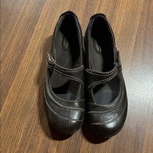 Clarks Women's Dark Brown Mary Jane Flats